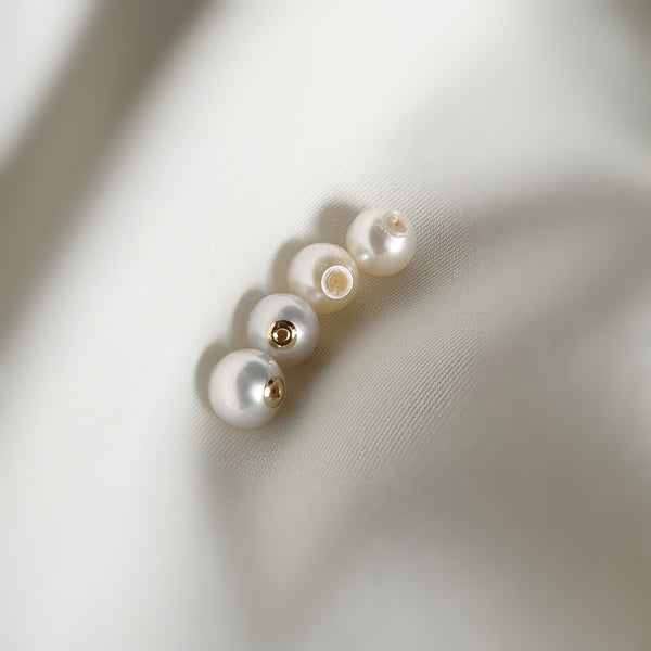 special freshwater pearl catch k18YG k18WG シリコン