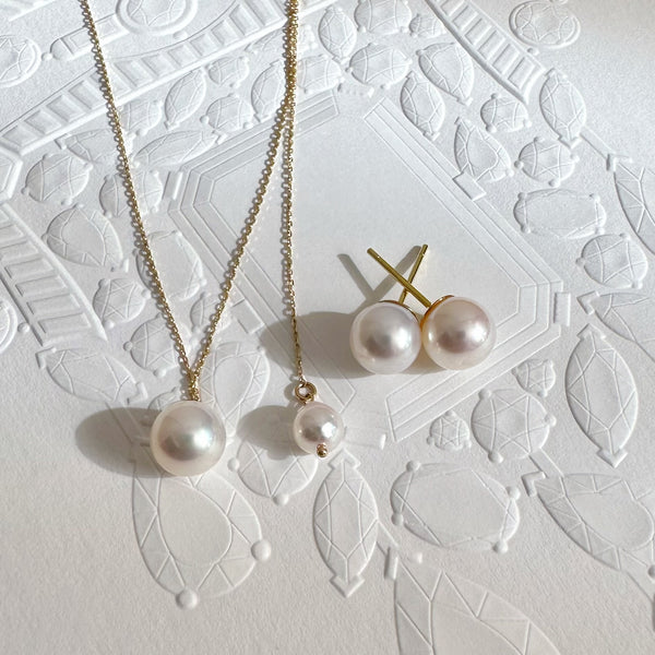 "mum マム"  single pearl necklace k10