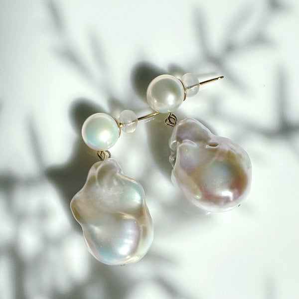 dot oyster baroque  pearl  ピアス イヤリング