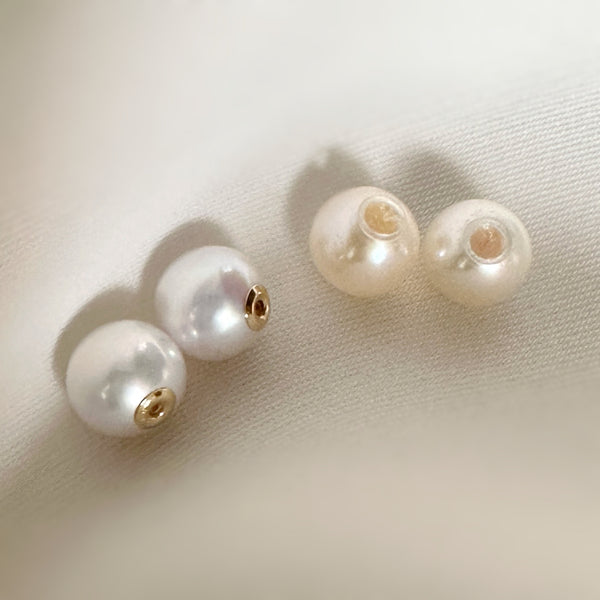 special freshwater pearl catch k18YG k18WG シリコン