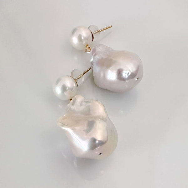 dot oyster baroque  pearl  ピアス イヤリング