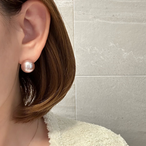 一点もの k18 pink  pearl 13mm  purple