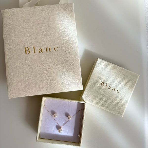 "mum マム"  single pearl necklace set