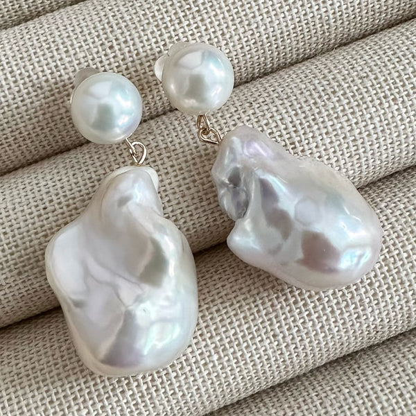 dot oyster baroque  pearl  ピアス イヤリング