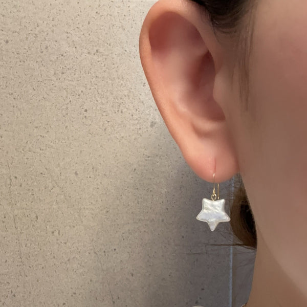"Kikyo キキョウ" k18 星 スター パール ピアス