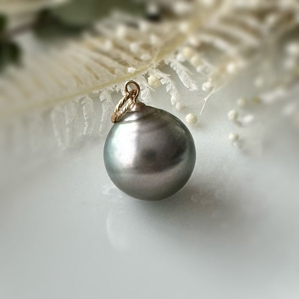 一点もの gray tahiti   pearl pendant top ネックレス