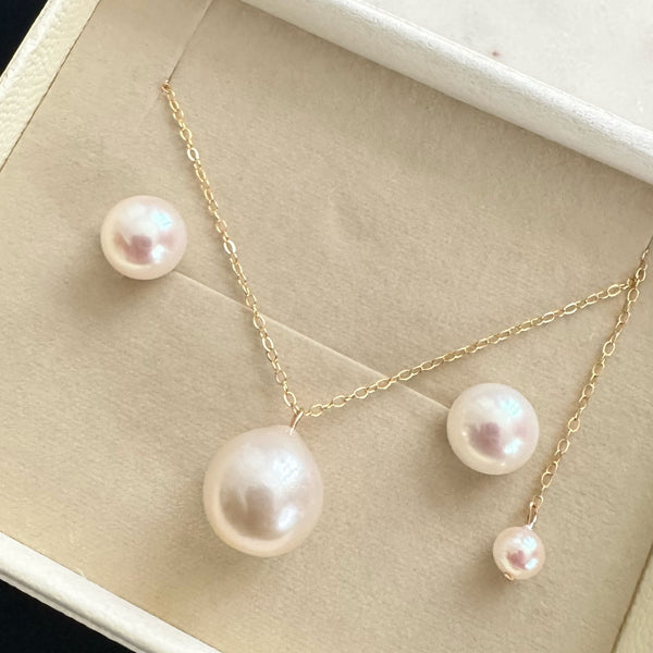 tear drop long necklace and earrings set