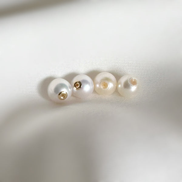 special freshwater pearl catch k18YG k18WG シリコン