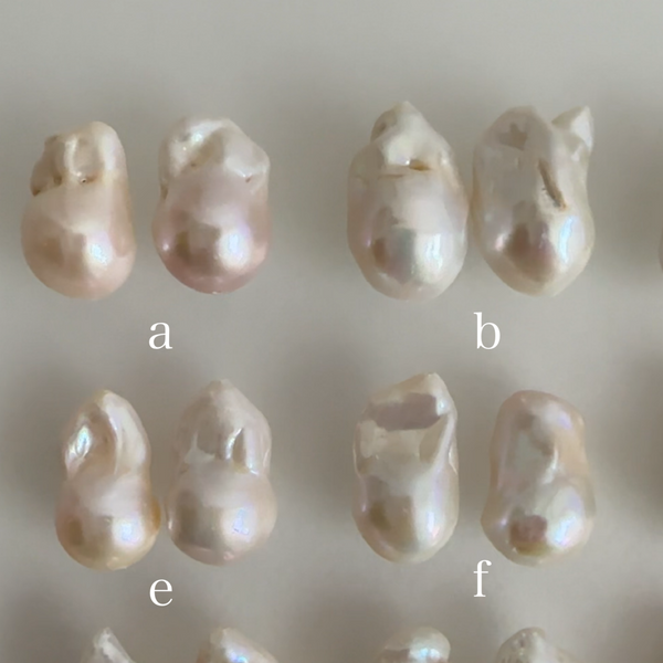asymmetry silver petal oyster baroque  pearl ピアス イヤリング - hikari pearl.