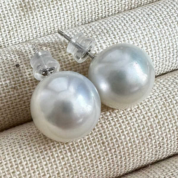 一点もの k14WG  South Sea pearl  ピアス 13.99mm