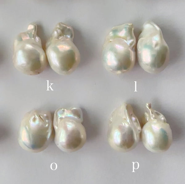 No.16 oyster baroque  pearl long wedding ピアス イヤリング - hikari pearl.