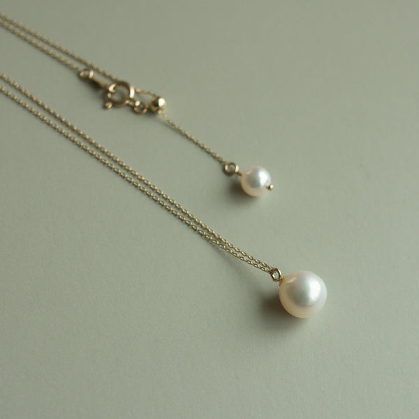 "mum マム"  single pearl necklace k10