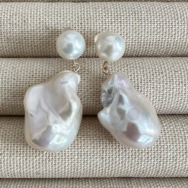 dot oyster baroque  pearl  ピアス イヤリング