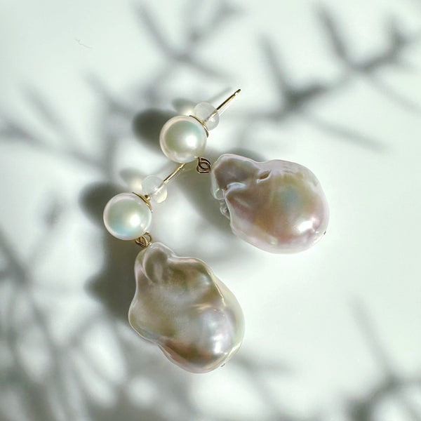 dot oyster baroque  pearl  ピアス イヤリング