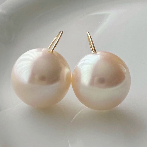 一点もの Special freshwater pearl 13.4mm ピアス イヤリング