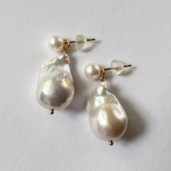 pois  ×petit oyster baroqueピアス イヤリング - hikari pearl.