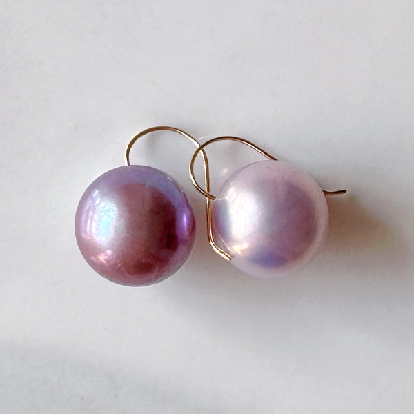 一点もの k18 purple pearl  ピアス