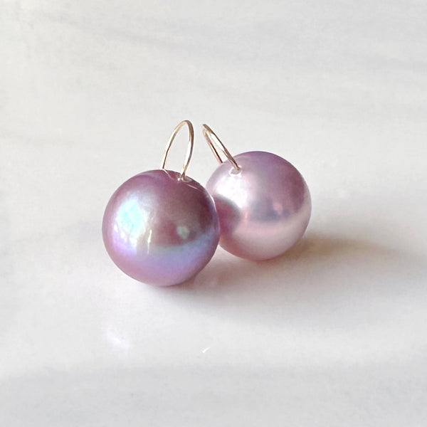 一点もの k18 purple pearl  ピアス