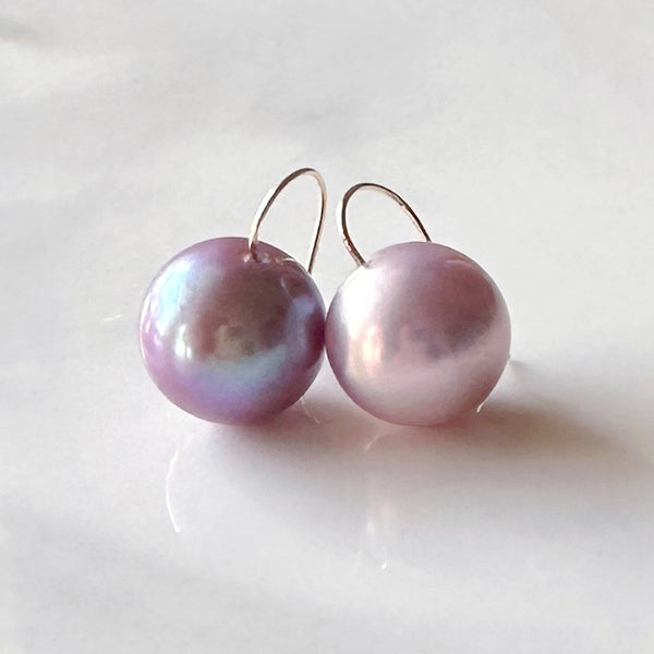 一点もの k18 purple pearl  ピアス