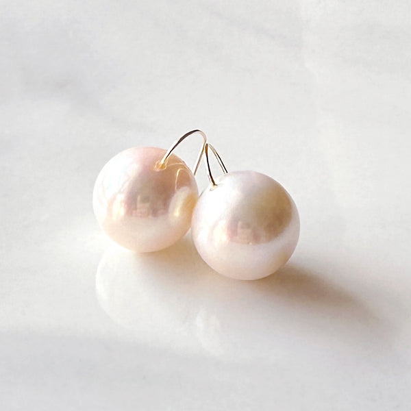 一点もの k18  freshwater  pearl ピアス