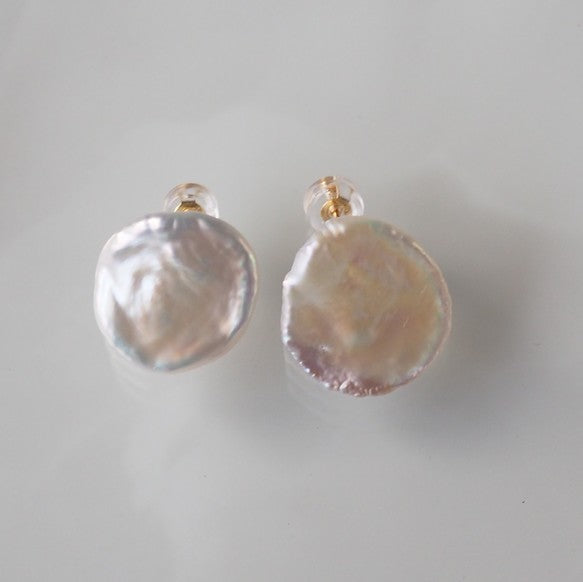14kgf petal pearl fresh water ピアス イヤリング - hikari pearl.