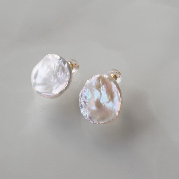 14kgf petal pearl fresh water ピアス イヤリング - hikari pearl.
