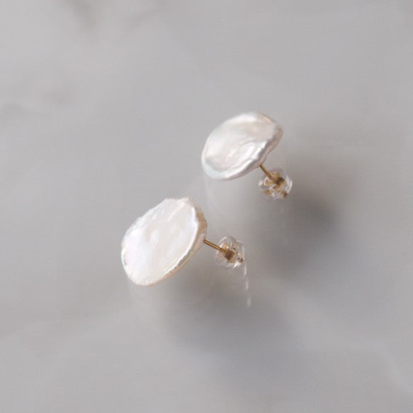 14kgf petal pearl fresh water ピアス イヤリング - hikari pearl.