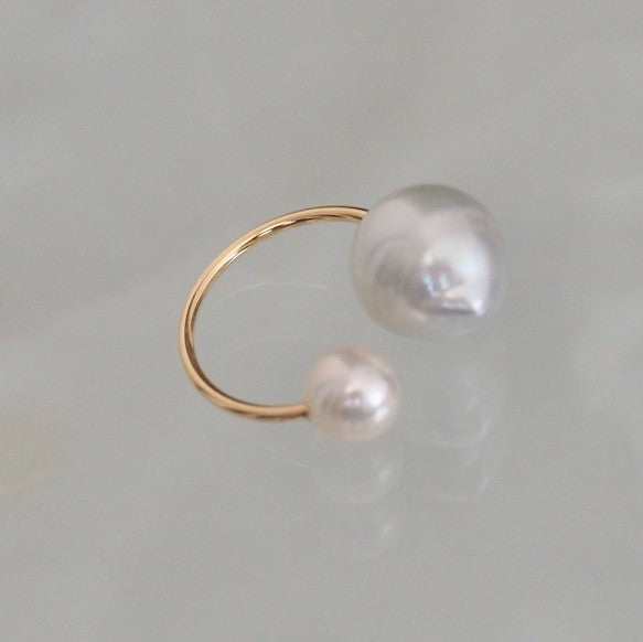 Baroque South Sea pearl & Akoya イヤーカフ - hikari pearl.