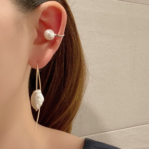 Baroque Fresh water white イヤーカフ - hikari pearl.