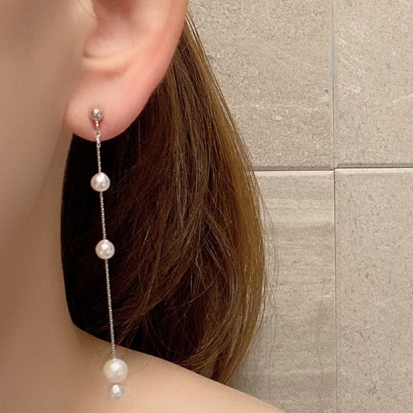Akoya  pearl  asymmetry ピアス イヤリング - hikari pearl.