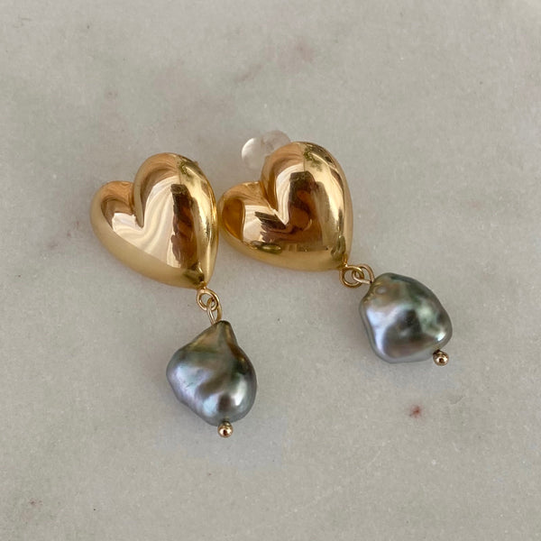 coeur motif  tahiti  keshi ピアス イヤリング - hikari pearl.