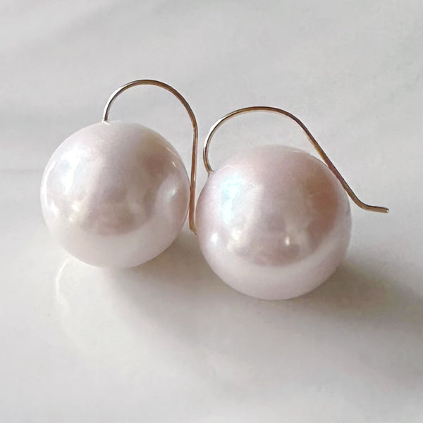 一点もの k18  freshwater pearl ピアス