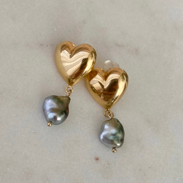 coeur motif  tahiti  keshi ピアス イヤリング - hikari pearl.