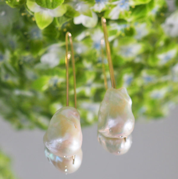 special baroque  pearl long hook ピアス - hikari pearl.