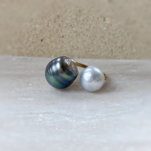 一点もの south sea  tahiti pearl ring No.13 - hikari pearl.