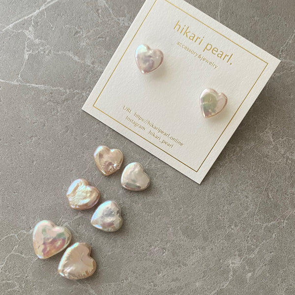 cœur motif Brillant ピアス イヤリング - hikari pearl.