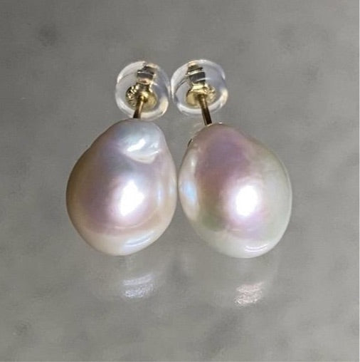 14kgf  fresh water  pearl ピアス イヤリング - hikari pearl.