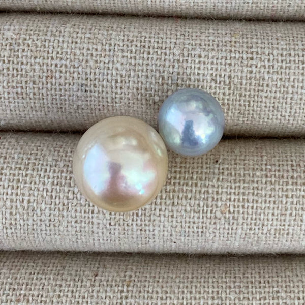 一点もの South Sea pearl Akoya double  pearl ring リング - hikari pearl.