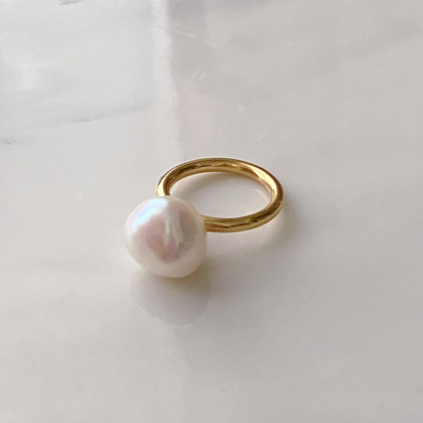 semi baroque white ring セミオーダー - hikari pearl.