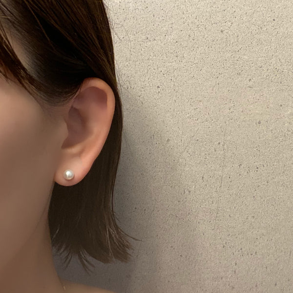 k10 white double  pearl long  ピアス イヤリング  - hikari pearl.