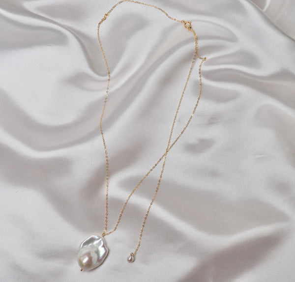 14kgf  special baroque   pearl long necklace ネックレス - hikari pearl.