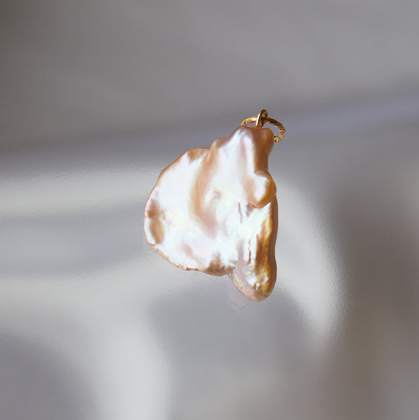 natural color keshi  Fresh water Pendant top ペンダントトップ ネックレス - hikari pearl.