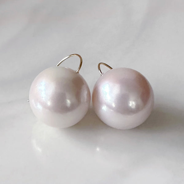 一点もの k18  freshwater pearl ピアス