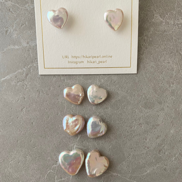cœur motif Brillant ピアス イヤリング - hikari pearl.