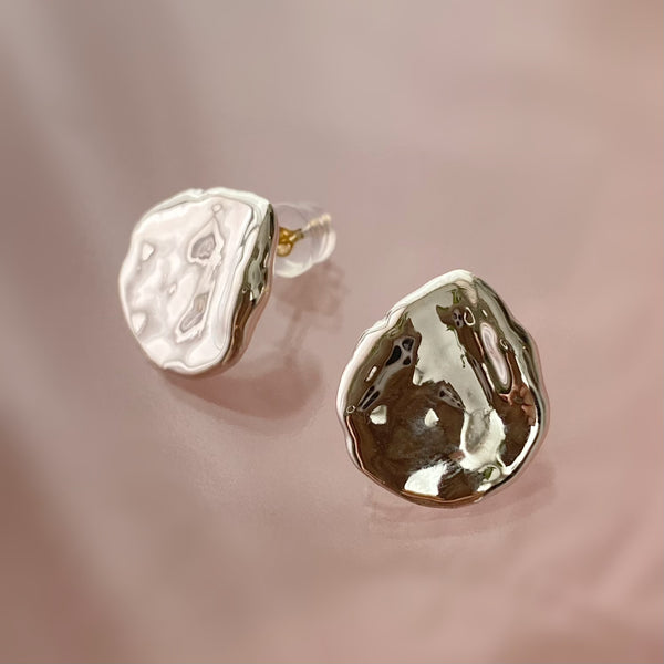 silver925  petal  pearl ピアス(k18) - hikari pearl.