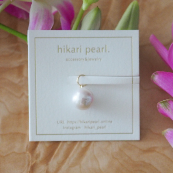 14kgf  teardrop fresh water  pearl ペンダントトップ ネックレス - hikari pearl.