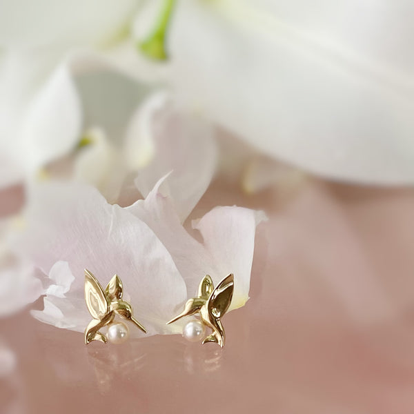 k10 Colibri motif  pearl ピアス イヤリング - hikari pearl.