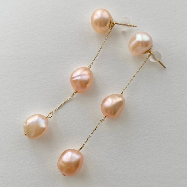 No.7 station  pearl long weddingピアス イヤリング - hikari pearl.
