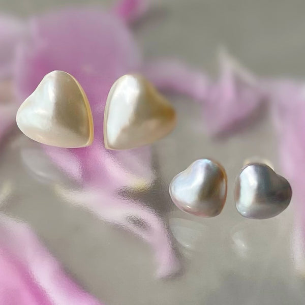 coeur motif  pearl nudeピアス イヤリング - hikari pearl.