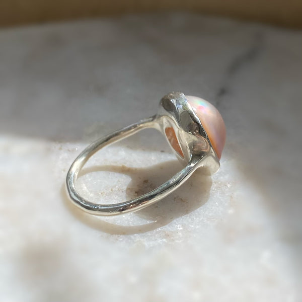 一点もの mabe  pearl  rose ring No.6 - hikari pearl.